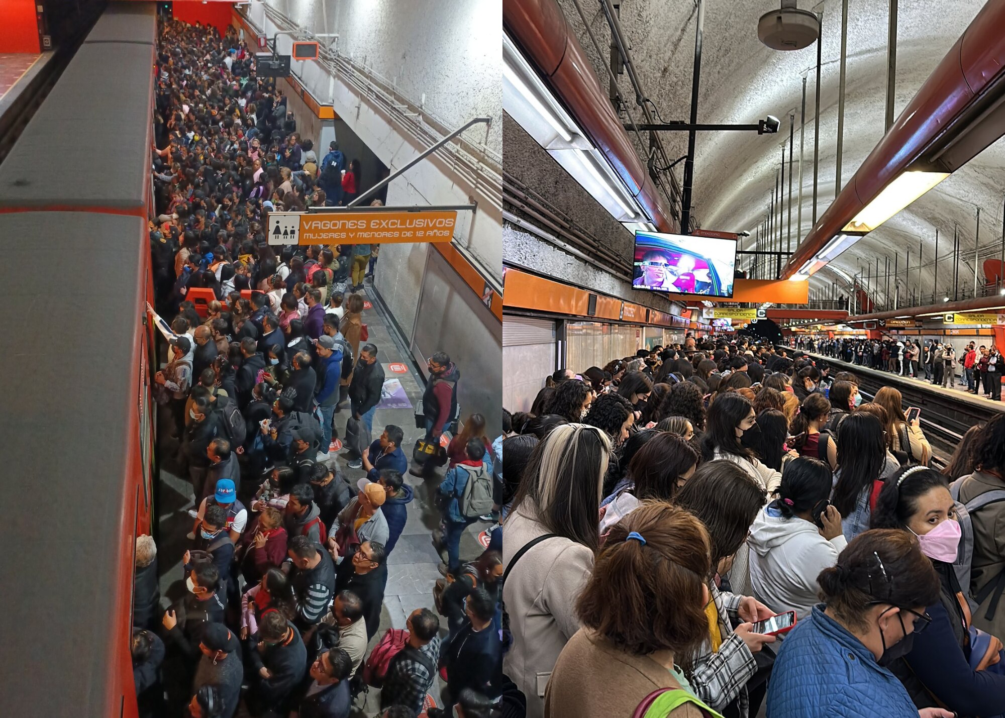 lineas colapsadas del metro